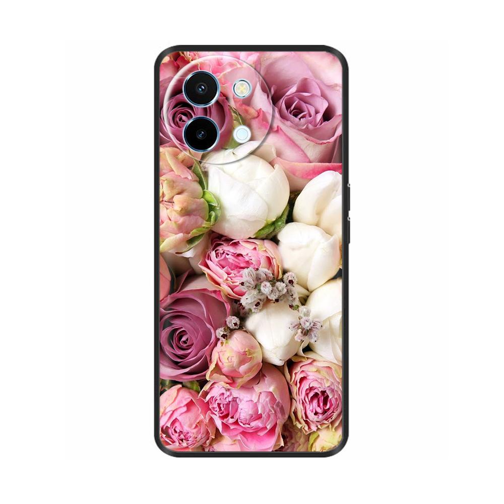 For Vivo Y38 5G Phone Case Painted Soft Black TPU Silicone Bumper For Vivo Y38 Y200i Y200t T3x Protective Back Cover Cases Capas