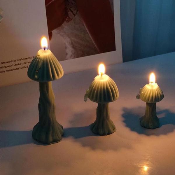 1 Stück 6/7,8/10CM Pilzform Silikonform 3D Pilz Resin Silikonform für DIY Gips Backform Gelee Fondant Dekore