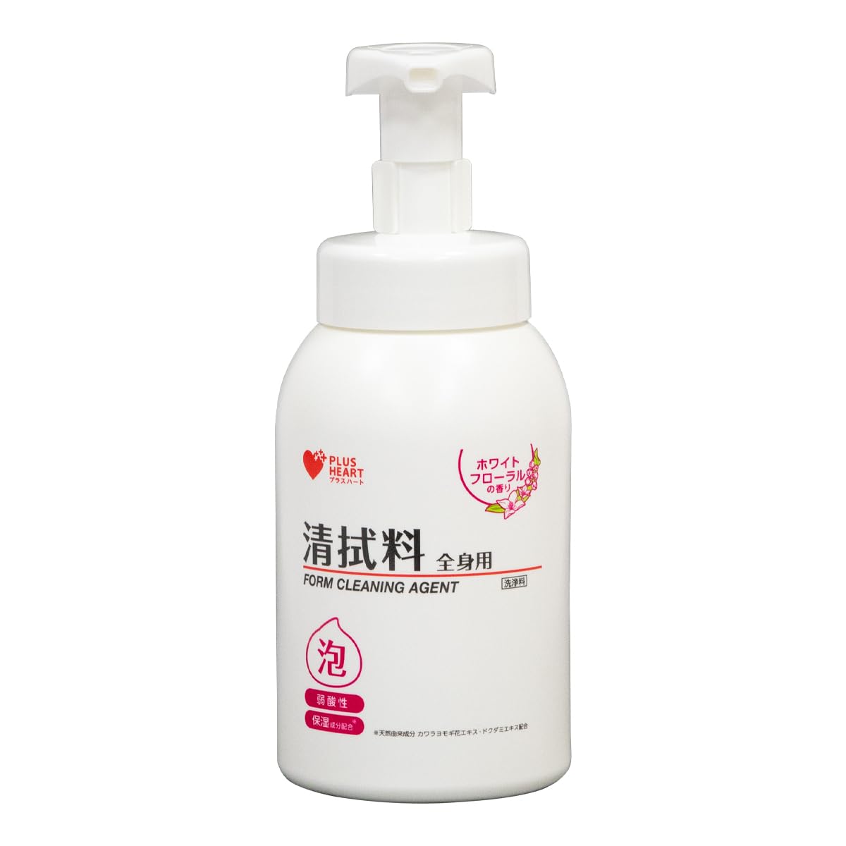 

Plus Heart Cleansing Lotion, Foam Type, for Whole Body, 550ml (180 uses), Mildly Acidic, Made in Japan, 74123