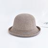 Women 100% Wool Formal Felt Fedora Hats Flat Top Vintage Cloche Hat Fedora High Quality