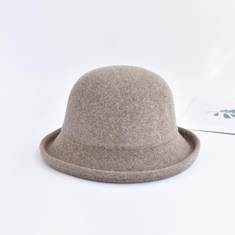 Women 100% Wool Formal Felt Fedora Hats Flat Top Vintage Cloche Hat Fedora High Quality
