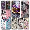 Fashionable Butterfly Flower Pattern Phone Case Cover for iPhone 17 16 15 14 13 12 Pro Max 11 Pro Max 17 AIR Plus Soft TPU Shell
