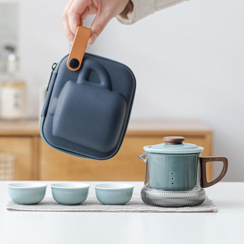 LISM Portable Ceramic Travel Tea Set