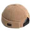 New Corduroy Docker Cap Without Visor Thickening Vintage Winter Autumn Brimless Caps Dome Beanie Hat Men Women Retro Street Hats