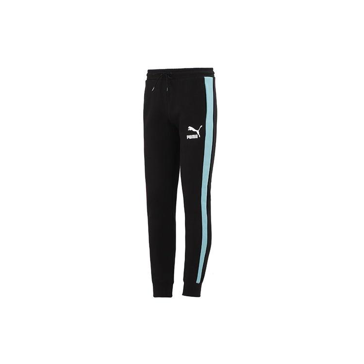 PUMA Iconic T7 Track Pants  Black White Blue  Men s 531381-98 L