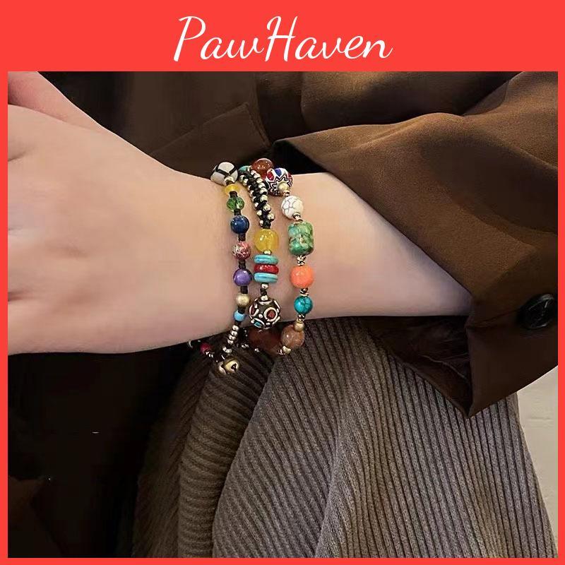 Creative Double Design Layer Braided Rope Bracelet With Cute Elephant Charm