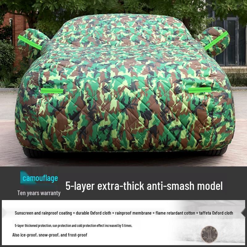 Verdickte Winter-Baumwoll-Autoschutzhülle: Schutz vor Wärme, Kälte, Regen & Schnee, Universelle Passform