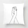 Abstract Women Cushion Cover Nordic Line Drawing Pillow Cover Yellow Girl Bedroom Chair Sofa Cushion Case Home Decor Pillowcase