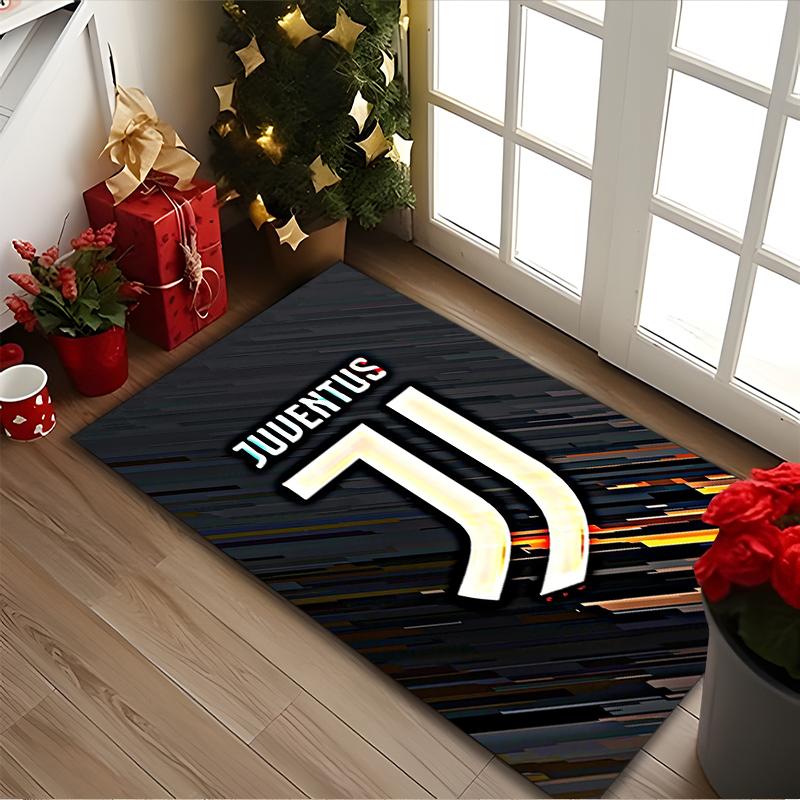 1pc Juventus Football Club Rug, Comfortable Printed Home Area Carpet, Cozy Office Chair Rug