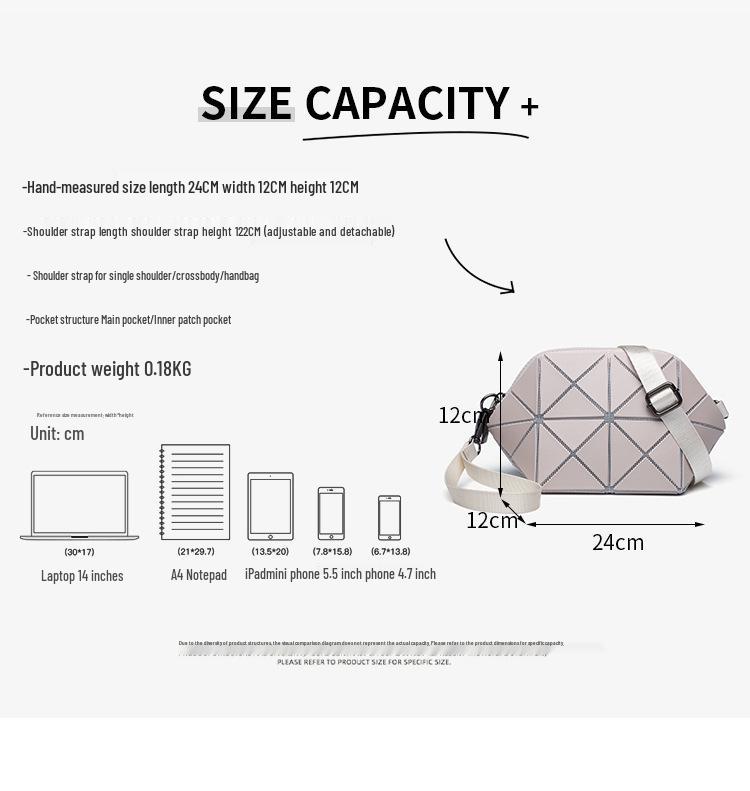 2025 Geometric Diamond Lattice Crossbody Shell Bag with Coin Purse