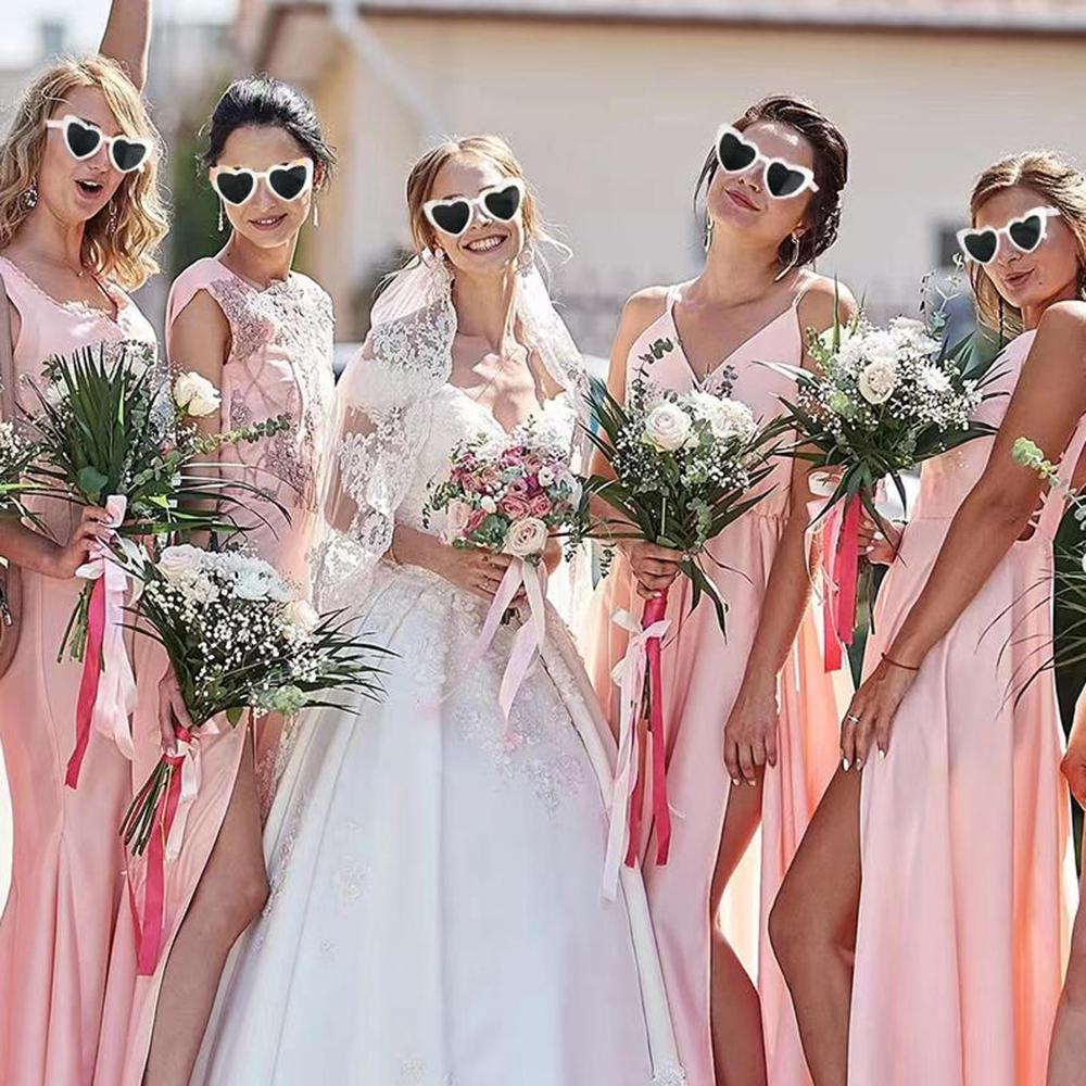2026 Sun Glasses for Women Men Bridemaid Bride Sunglasses Birthday Party Team Eyewear Heart Shaped Eyepieces Wedding Accessories