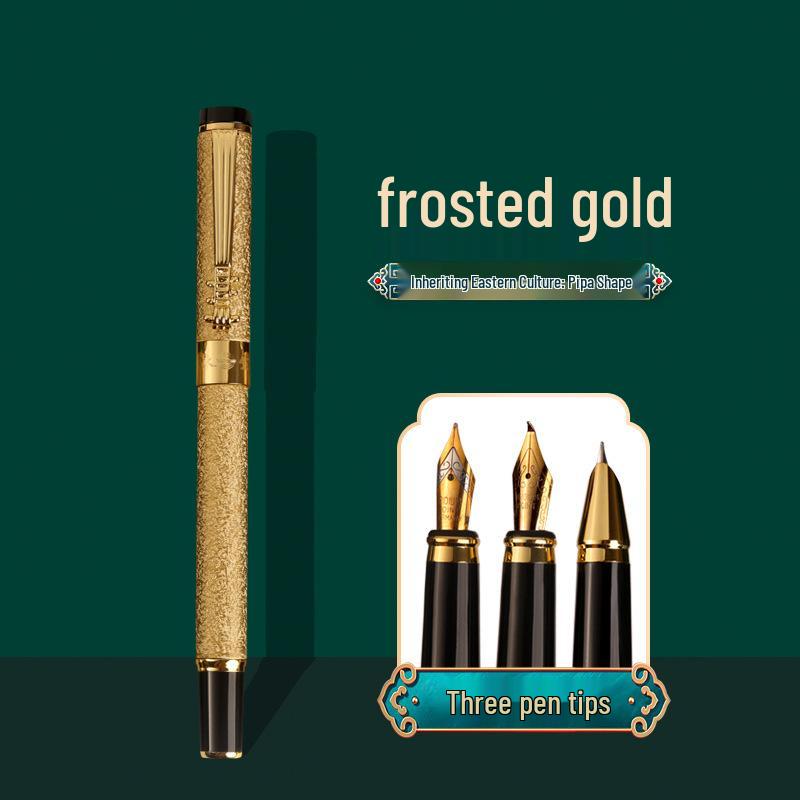 Eternal Life Pipa Fountain Pen 3-Piece Set: Office Ink Cartridge & Student Calligraphy Pen