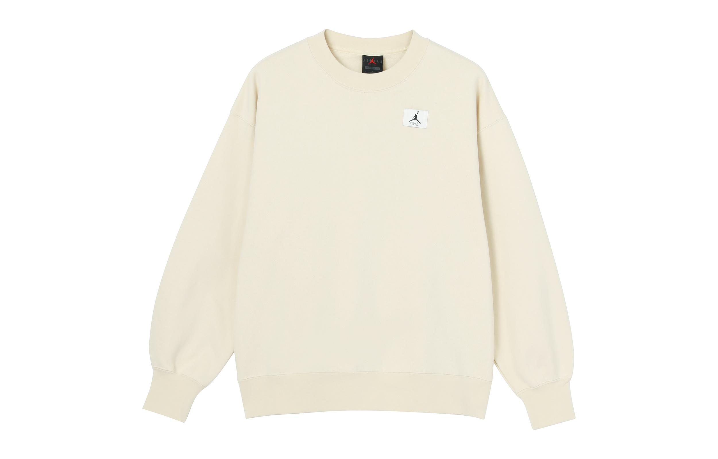 Jordan Flight Sweatshirts Women s Ecru Crew Neck Moderate Regular DQ4600-234 XS
