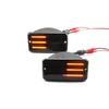 Fit For Jeep Wrangler TJ 97-06 Dynamic Amber LED Front Bumper Side Marker Lights White Parking Light Turn Signal Blinker Lamp