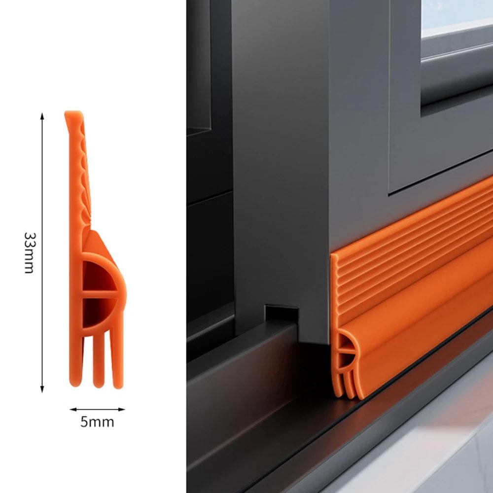 TPE Self Adhesive Window Seal Strip Self Triple Sound Insulation Windproof Anti-Cold Door Under Flexible Weatherstrip Tape