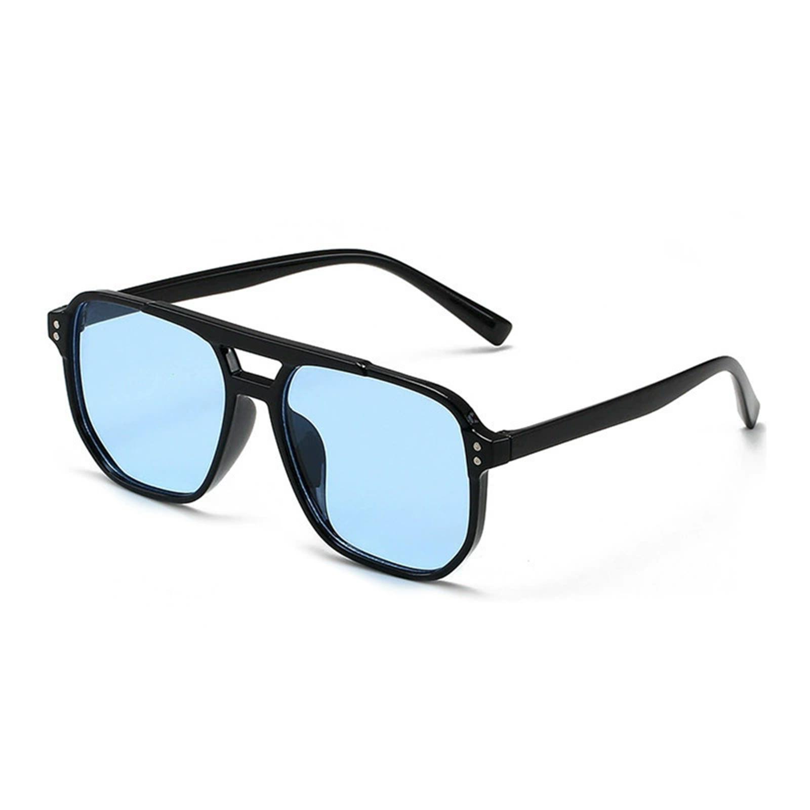 Box Sunglasses UV Resistant Glasses One Size синий