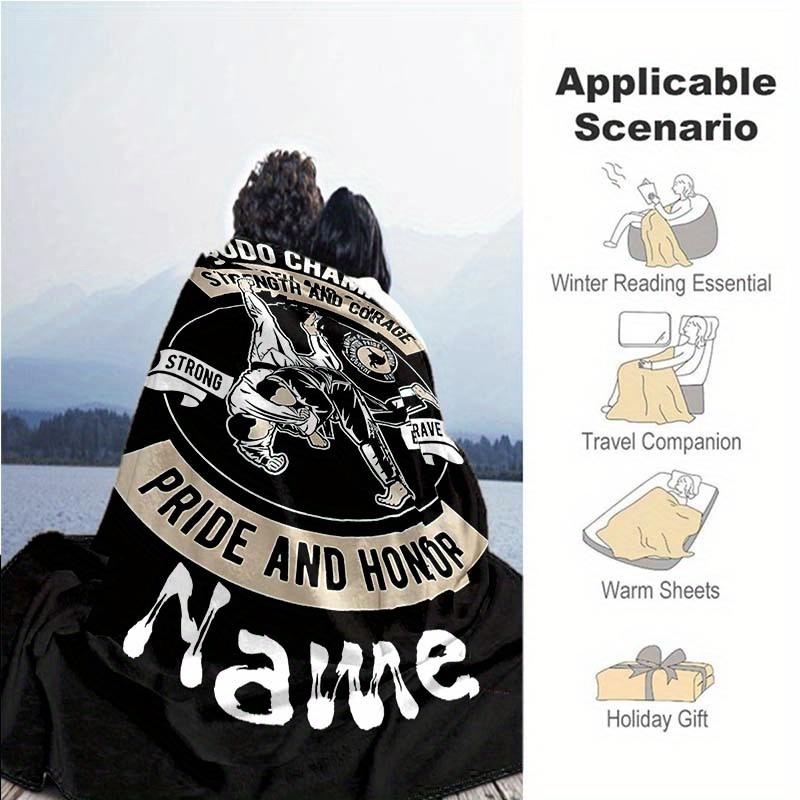 Awesome Judo Customize Your Name Blanket Warm Comfortable Soft Blanket For Chair Office Sofa Bed Sofa Office Camping Suitable For Gifting Relatives