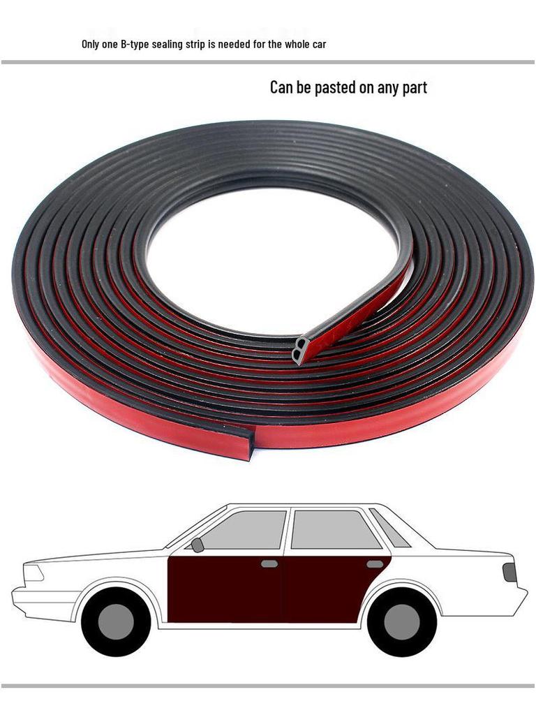 Universal Car Door Gap Sealing Strip for Soundproofing and Noise Reduction