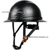 CE Carbon Fiber Wide Brim Safety Helmet with Sun Protection and Anti-Smash Features