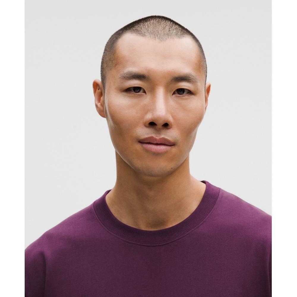 Lululemon Heavyweight Cotton Jersey Long Sleeve Shirt Plum