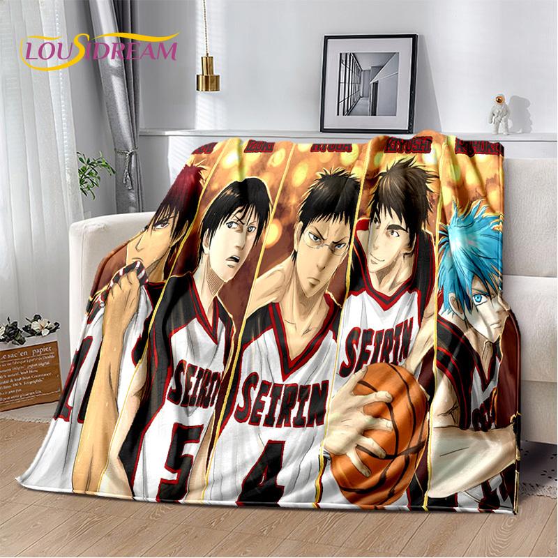 Cartoon Kuroko's Basketball Anime Blanket,Soft Throw Blanket for Home Bedroom Bed Sofa Picnic Travel Office Cover Blanket Kids