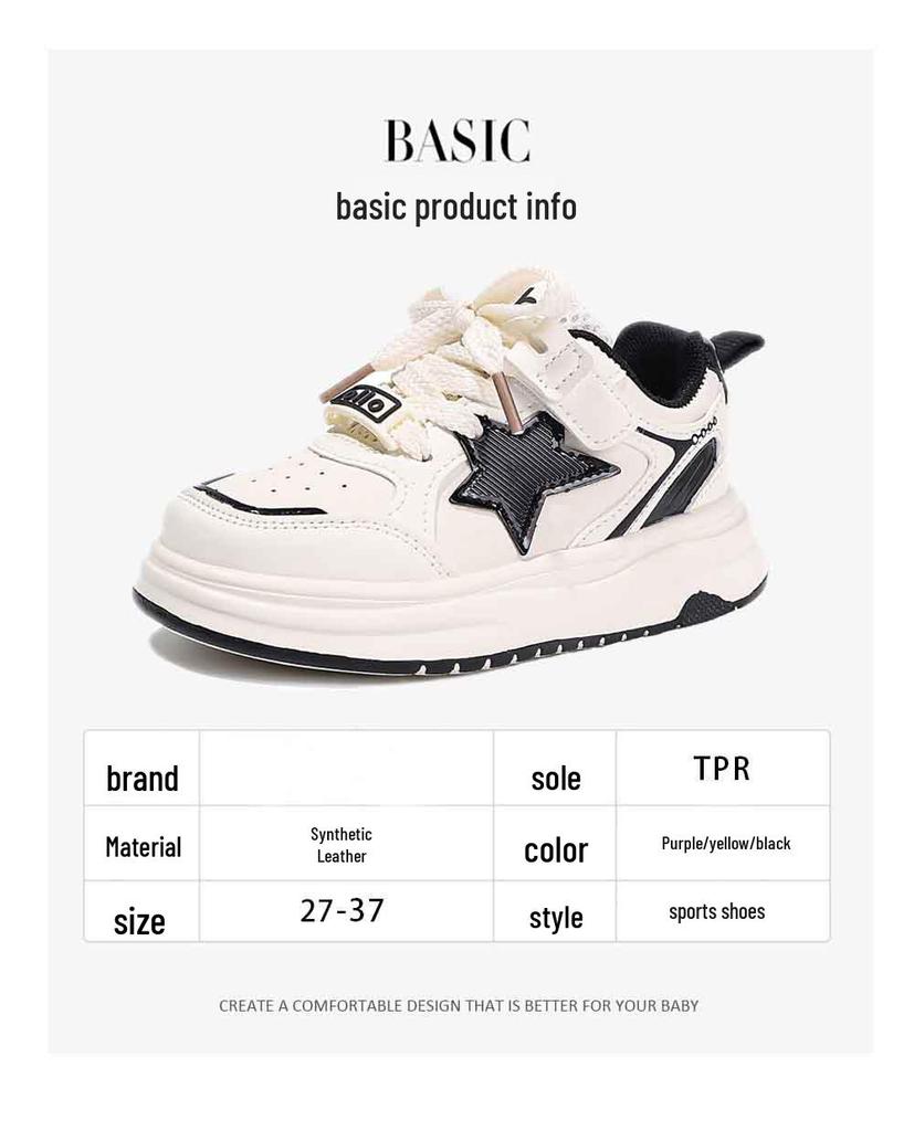 Scarpe Sportive da Skate per Bambini 2026 - Nuova Collezione Primavera/Autunno, Bianche Casual con Suola Morbida per Ragazzi e Ragazze