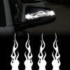 Flame Reflective Car Sticker Motorsport Flame Stripe Sticker Motorcycle Bike Skateboard DIY