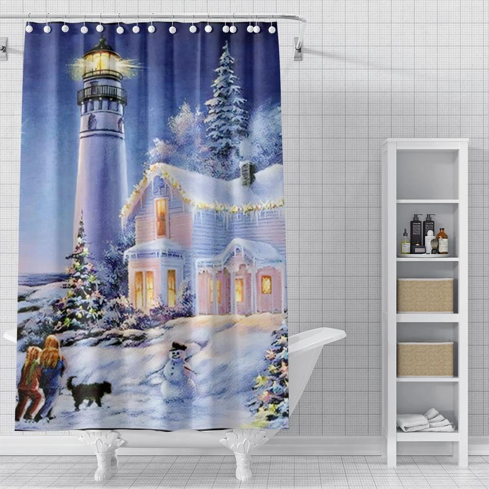 Home Shower Curtains For Bathroom Landscape Animals Waterproof Fabric Bathroom Curtains Modern Shower Curtain 180X200 240X200