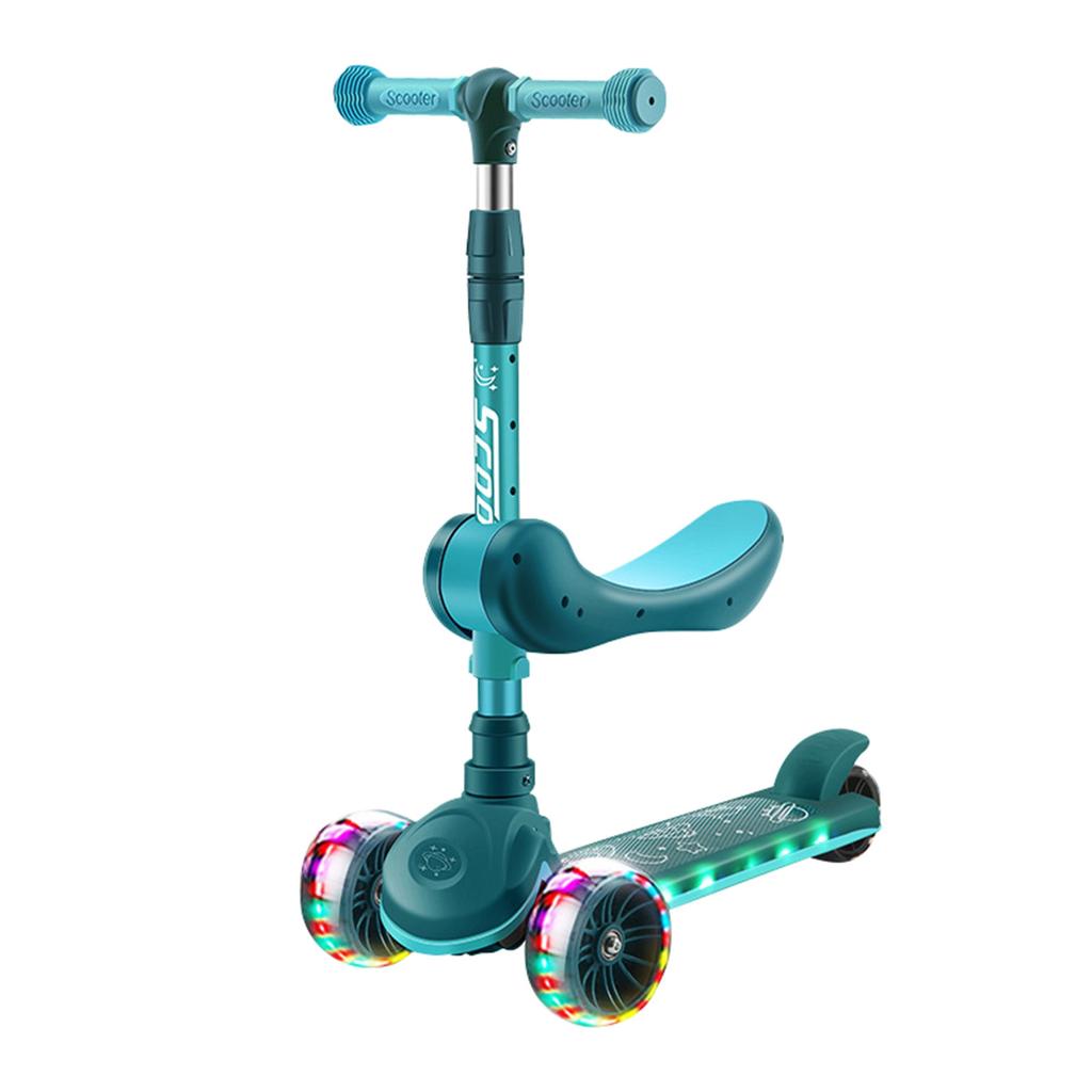 Children's Scooter Children's Car Three-wheeled Scooter Scooter Big Wheels Silent Belt Music Seat