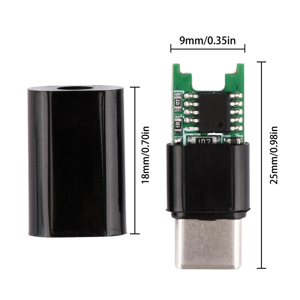 Fast Charge PD/QC Decoy Board 9V 12V 15V 20V PD Decoy Module PD 2 3.0 DC Trigger Cable USB Type-C Male Plug Charge Connector