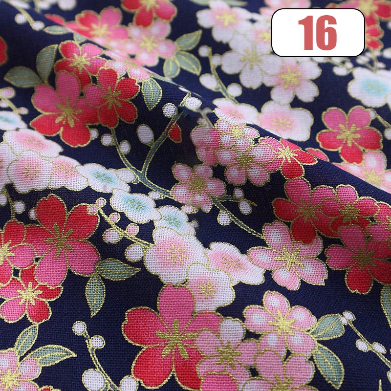 100x150cm Oriental Style Crane Prints Bronzing Fabric Japanese Sea Wave Koi Cotton Fabric For Sewing Quilting Patchwork DIY