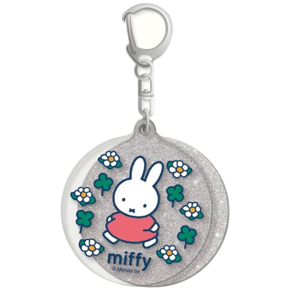 Marimo Craft Miffy Clover Pop Series Glitter Slide Full W53 x H59mm Keychain, Body, Approx. (DBM-2860)