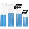 24 Pcs Black Tableware Stainless Steel Cutlery Set Forks Knives Spoons Kitchen Dinner Set Fork Spoon Knife Gold Dinnerware Set
