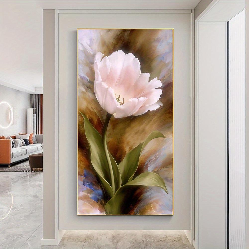 

Абстрактная картина на холсте «Розовый тюльпан», постеры и принты с цветами, настенное искусство, картина для гостиной, современные декоративные принты 20x40cm NoFrame