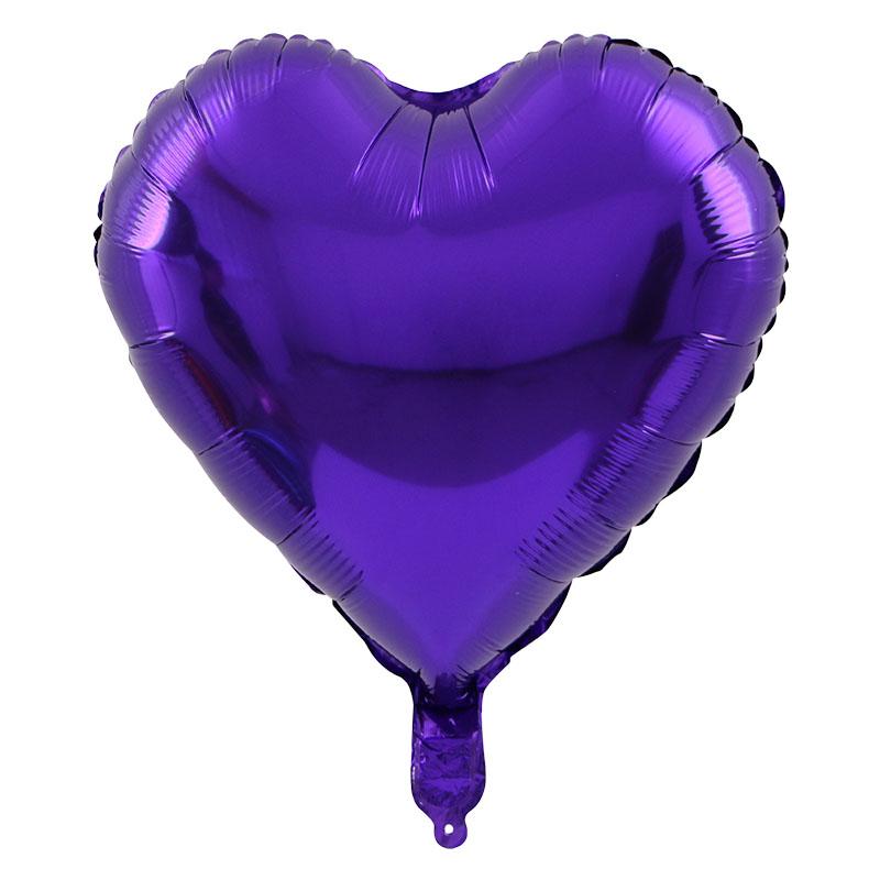8-Inch Pure Color Heart-aped Aluminum Foil Balloons Baby First Birthday Decoration Children's Birthday Par Scene Decoration