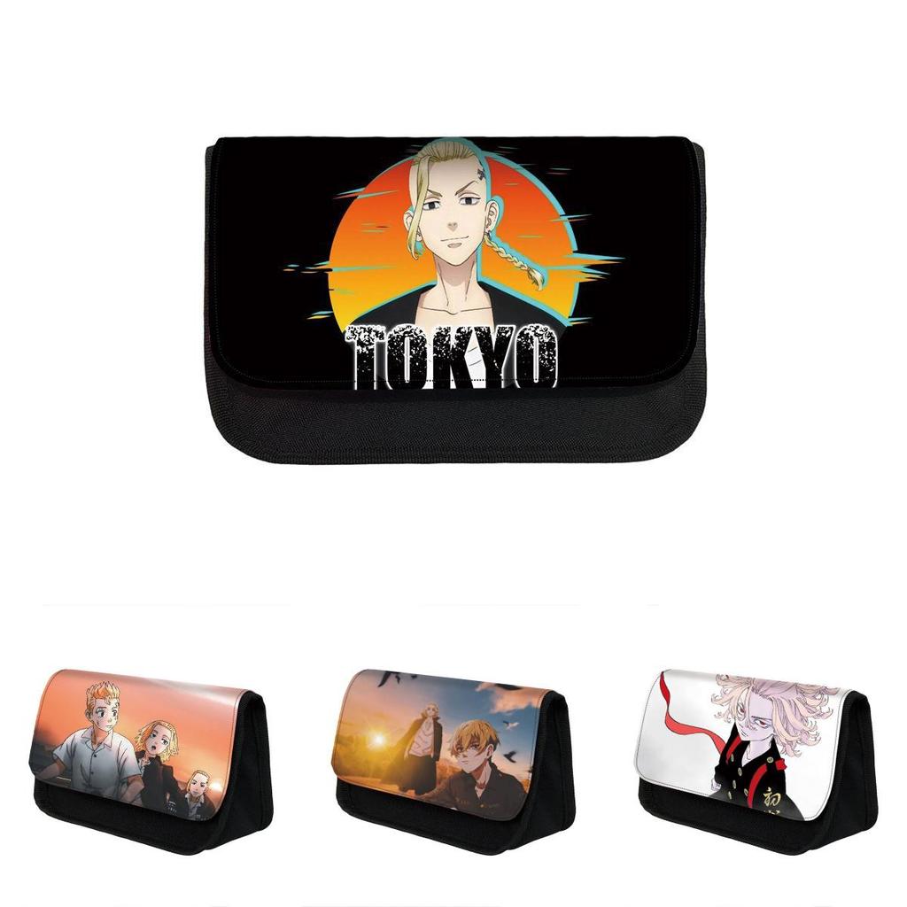 Tokyo Revengers Polyester School Pencil Case With Large Capacity And Smooth Zipper