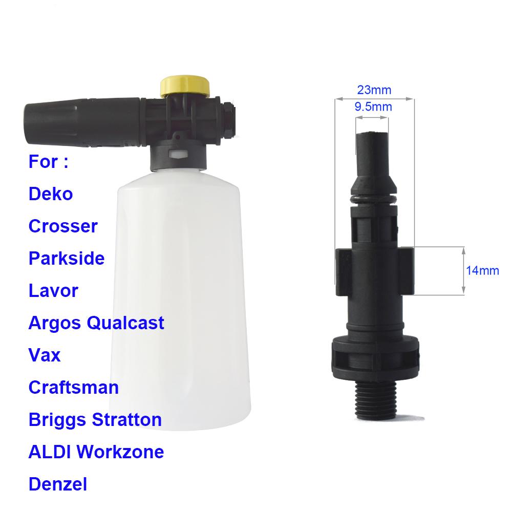 750ML Snow Foam Lance High Pressure Washer Foam Bottle For Karcher Huter Alto AR Lavor Nilfisk Faip Makita Patriot Car Washer