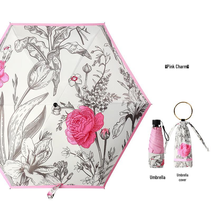 PALONY Compact 5-Fold Manual Sun Umbrella