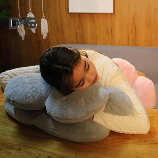 Coussin de siège en forme de patte de chat pour chaises de bureau de jeu, oreiller doux et moelleux avec tissu en peluche imitation lapin, coussin de confort antidérapant pour siège de voiture, coussin de lit pour animaux de compagnie