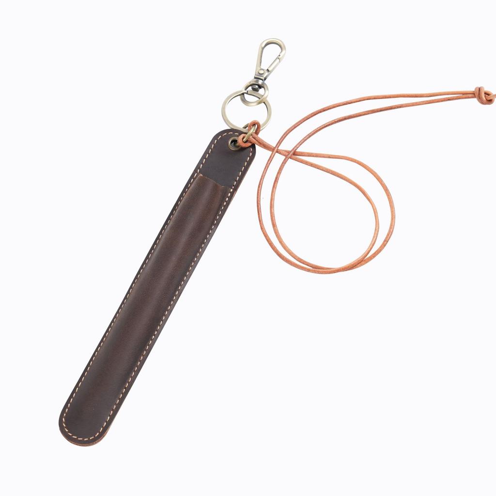 2026 Neck Pen Cover Cowhide Pen Protective Cover Single Pen Storage Pencil Case Retro Leather Cover
