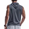 Gilet à Capuche Homme Sans Manches Été Bretelles Larges Couleur Unie Séchage Rapide Hauts de Sport Tenue Quotidienne