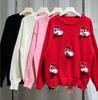 2025 Autumn/Winter Korean Style Women's Knit Sweater with 3D Christmas Decorations