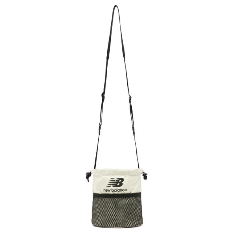 New Balance Letter Print Logo Adjustable Shoulder Strap Fabric Crossbody Bag Unisex bags Beige LAB13647RSI Beige
