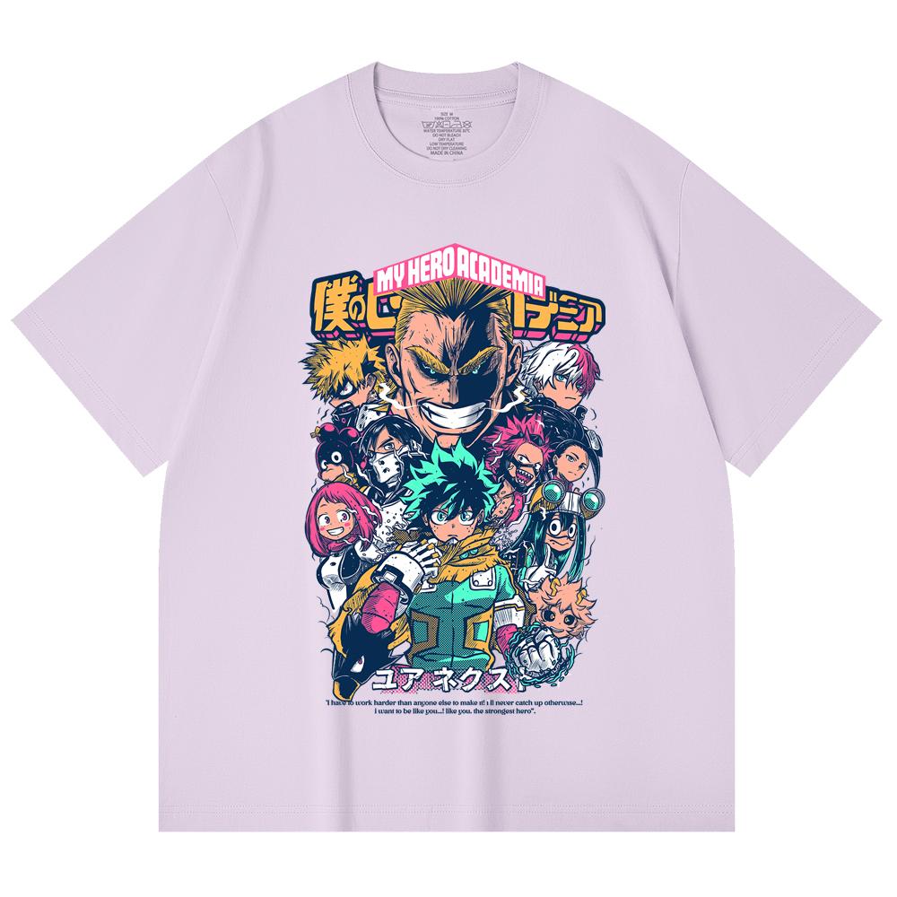 230 Gsm 100% Cotton My Hero Academia V6 Print Unisex Heavy Cotton T Shirt