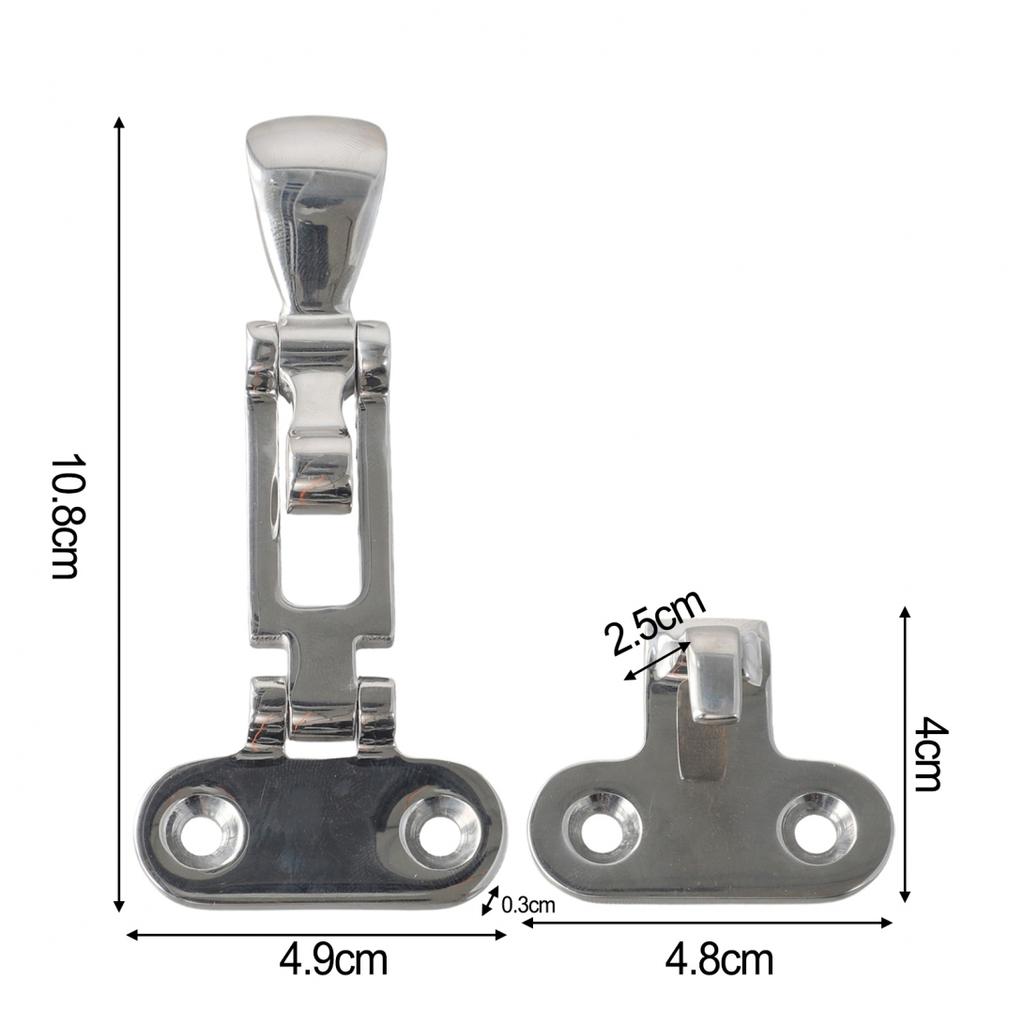 Stainless Steel Boat Lock Hatch Deck Hinge Adjustable Latch for Cabinets
