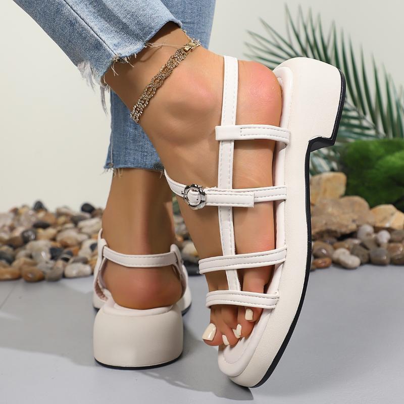 Fashion Women's Shoes 2025 New Hot Sale Buckle Strap Women's Sandals Fashion Narrow Band Casual women Summer Open toe Heeled Sandals