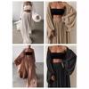 Moda Donna Primavera ed Estate Set 3 Pezzi Giacca Sexy + Top a Tubo + Sciarpa + Pantaloni