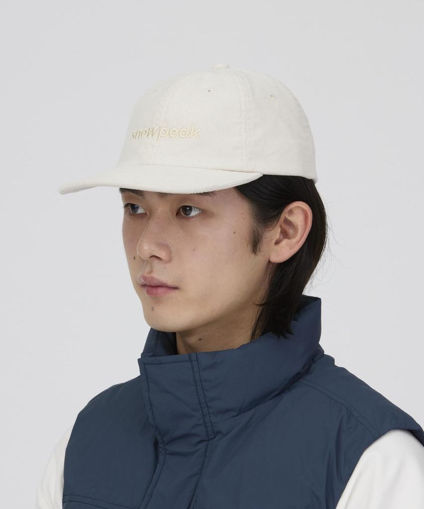 Corduroy Logo Design Cap Burgundy [Snow Peak] - Cap, Hat, Logo, Unisex,