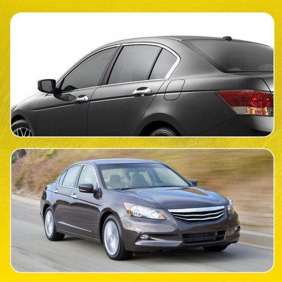 4X Front Right Rear Left Exterior Door Handle Chrome For 2008-2012 Honda Accord