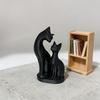 Mutter und Sohn Katzenstatue Ornamente, Katzen-Paar Skulpturen, Niedliche Katzen Dekorationen Schreibtisch Heimdekorationen, Valentinstagsgeschenke